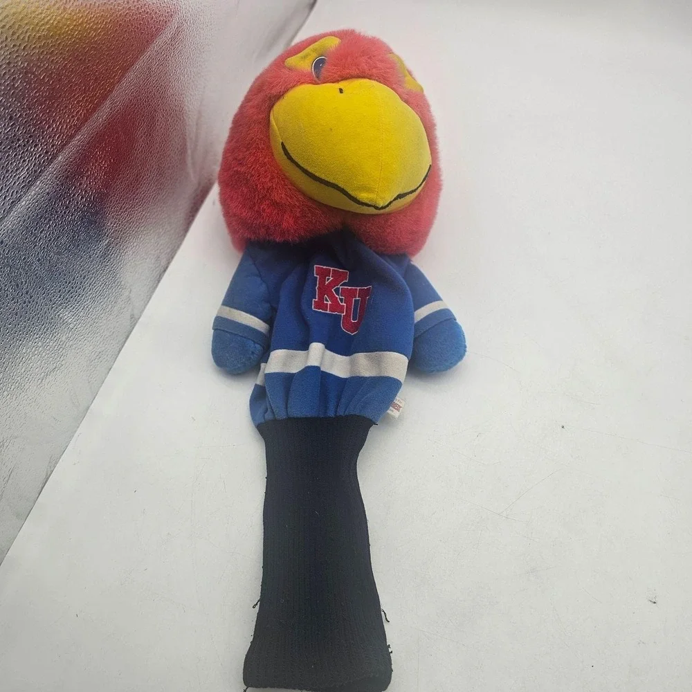 Kansas Jayhawks KU Golf Club Headcover Datrek Plush Mascot Driver Cover Blue
